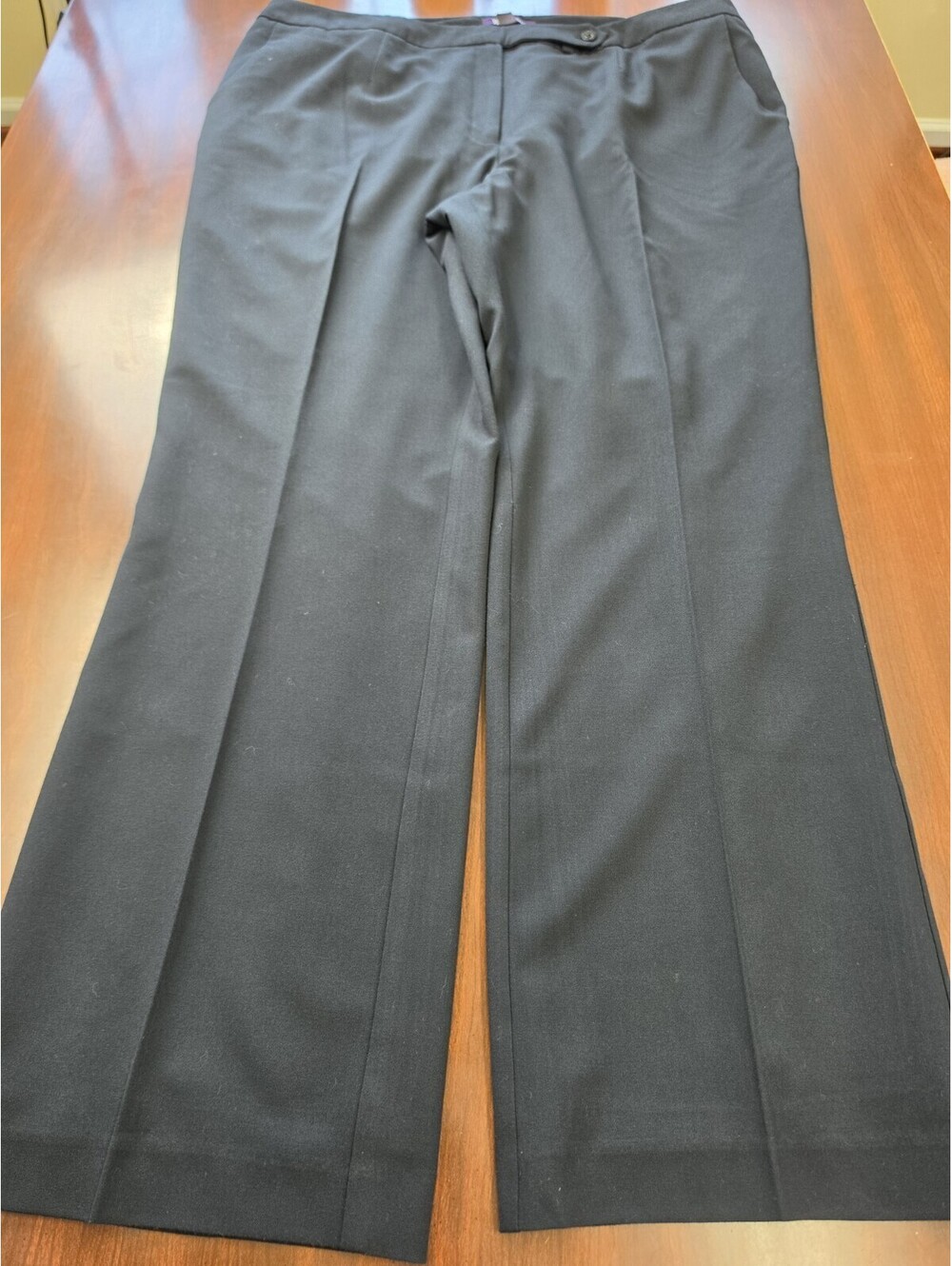 Roaman's Black Wide Leg Trousers Womens 18W Professional Workwear Business Core